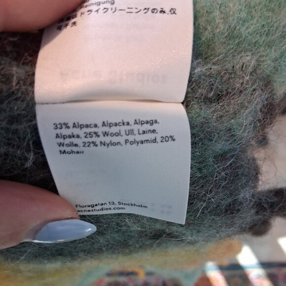 Acne Studios Classic Mohair/Alpaca Scarf, Oversized, multicolored - Picture 2 of 4
